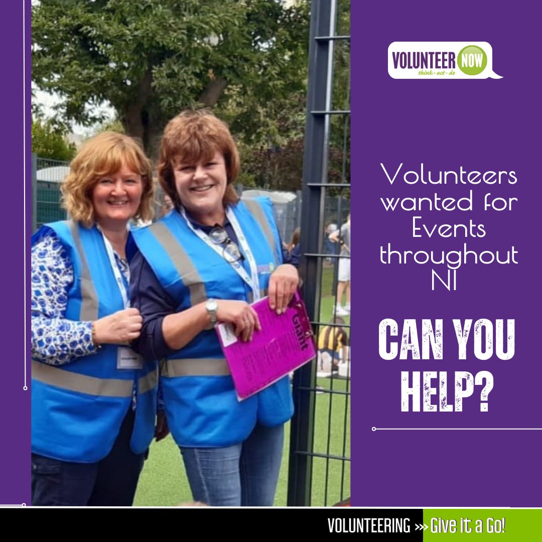 Would you be interested in one-off or short-term volunteering opportunities? Have a look at the Events Calendar on our website for opportunities to volunteer at some of the great events coming soon to Northern Ireland! bit.ly/NI_Calendar #Volunteering #GiveItAGo