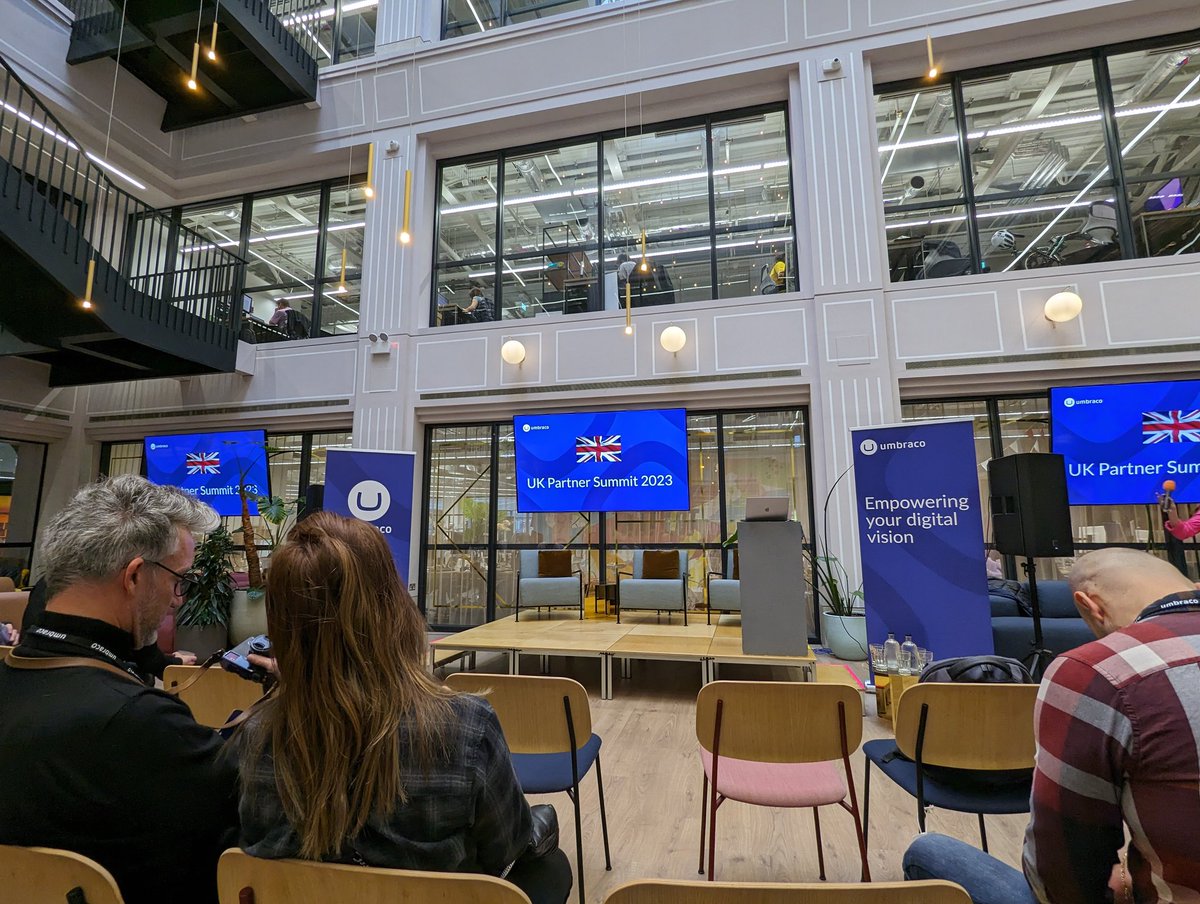 AspireCardiff's tweet photo. Darren and Owain are in London today for the @Umbraco UK Partner Summit and UK festival. Owain is no doubt busy at the hackathon, while Darren is joining other UK partners catching up on the latest Umbraco news.  We're looking forward to a great couple of days. https://t.co/31PncIceql