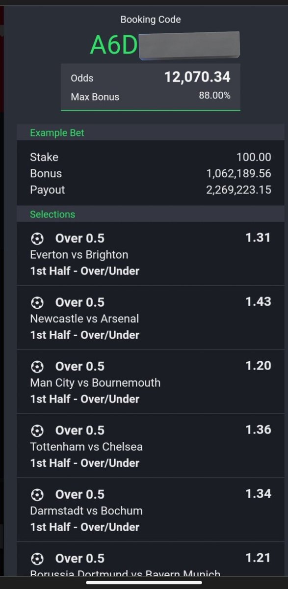 FoluboiNg's tweet image. 12k odds first half over Friday to Sunday flex 3 nah 400odds … 150retweets and I drop code 🙈