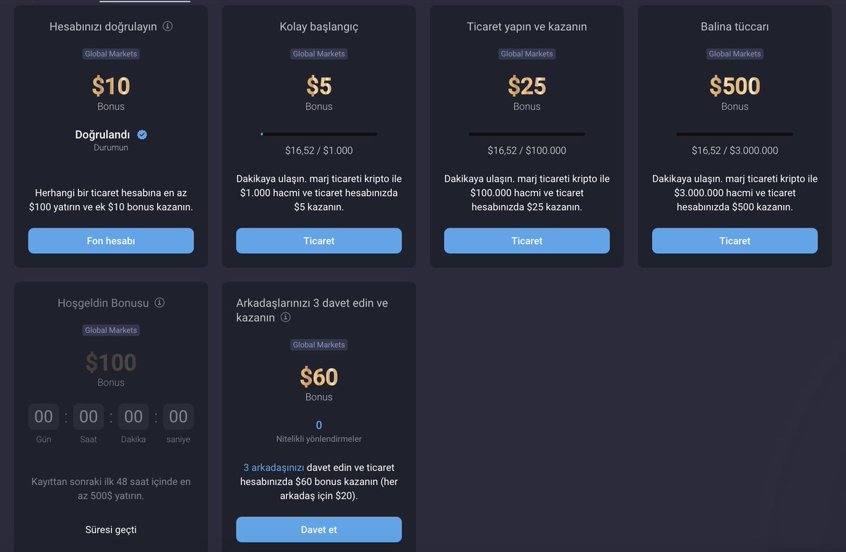 Selamlar herkese 🫶

<a href="/PrimeXBT/">PrimeXBT</a> kripto paraların, emtianın ve yabancı para birimlerinin trade edilebildiği büyük bir platformdur ❤️

Bundan sonra burada birçok işlem yapacağız, güncellemeleri takip edin 💸💰

Kayıt: 
go.primexbt.partners/click?pid=2510…

KYC yapanlar için birçok ödül var : 👀