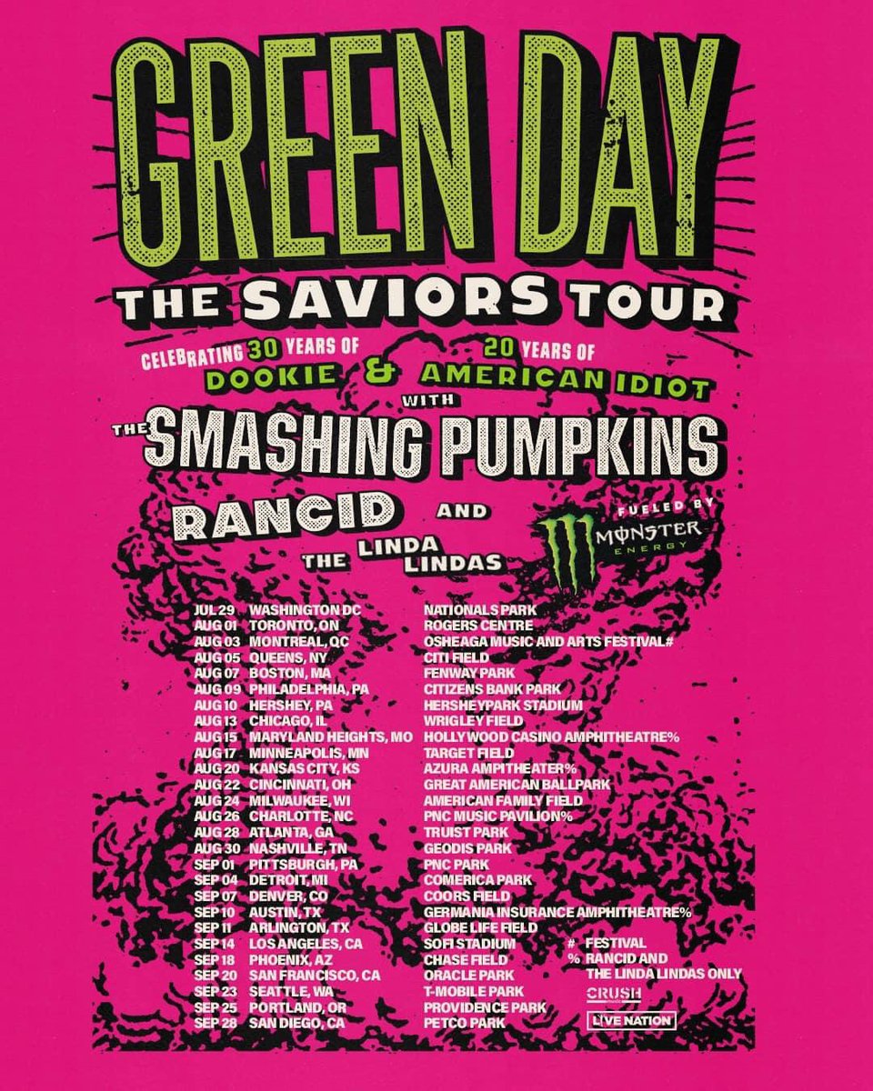 AUGUST 13 AT WRIGLEY FIELD! 

Green Day, Smashing Pumpkins, Rancid, and The Linda Lindas. Who are we seeing there? 

Q101 Morning Crew, weekdays 6-10am