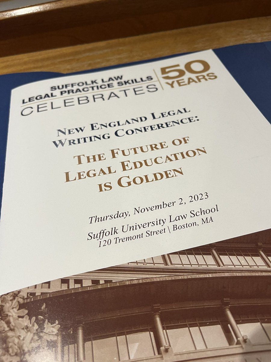 adameckart's tweet photo. Kicking off now: New England Legal Writing Conference at @Suffolk_Law! Share your thoughts on the conference and tag #LPS50 #NEConf! @SuffolkLPS  @LWIonline @ALWD_tweets https://t.co/WKT5NxqFzq