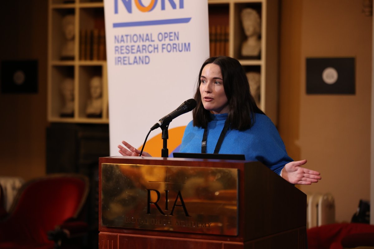 @cassmurph16 of <a href="/MaynoothUni/">Maynooth University</a> discussing <a href="/AgapeOpenSci/">Agape Open Science</a>  at #NORFest2023. Follow this link to access the AGAPE introductory course on #OpenScience by students for early career researchers: agape-openscience.github.io/AgapeOpenscien… #NORFest2023 #OpenScience #OpenResearchIE <a href="/MU_Research/">MU Research</a>