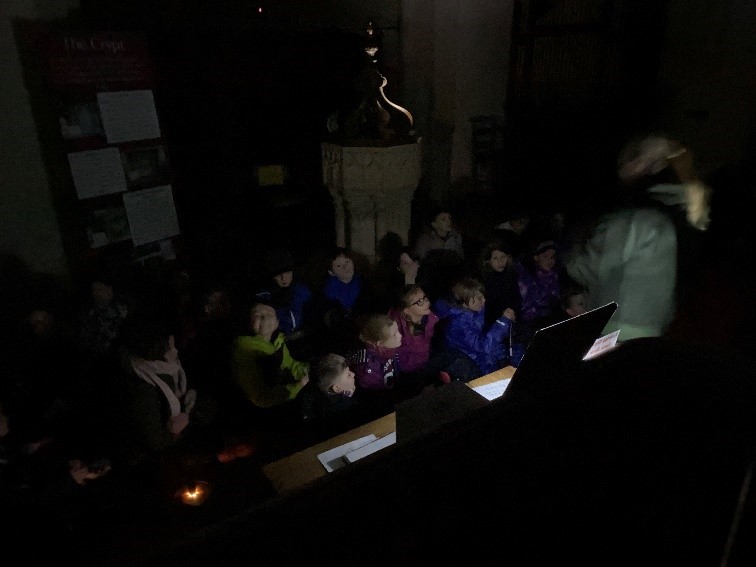 Night time walk to Felbrigg and tales in the church for our Y5s at Aylmerton.