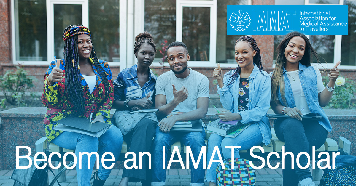 Join our unique Scholarship program to become a recognized travel medicine practitioner. Be the next IAMAT scholar!

Apply here: ow.ly/UKZ150Q3s6t

#travelhealth #scholarships #travelmedicine