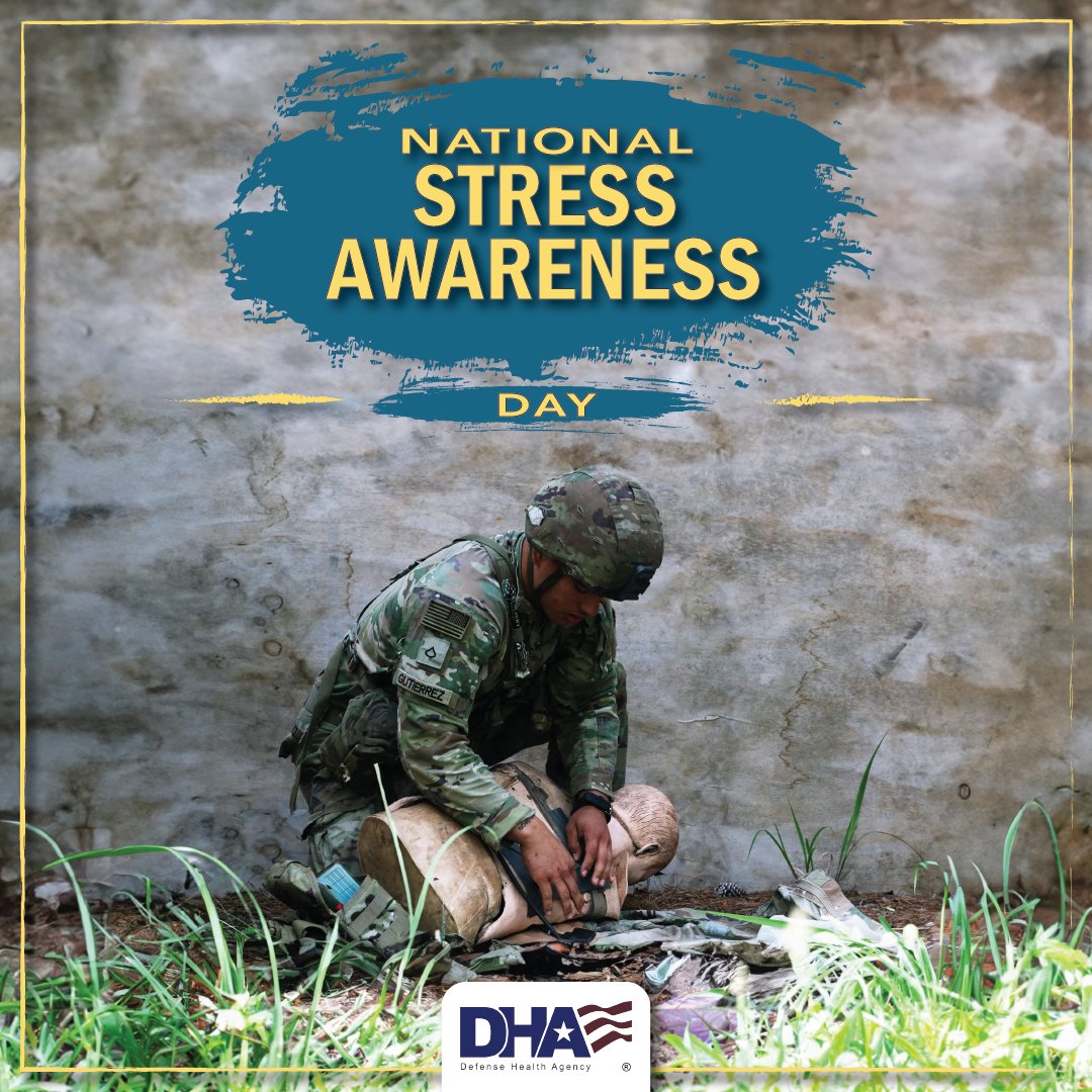 DoD_DHA's tweet photo. Are you feeling stressed due to work, family, or life demands? Healthy stress management techniques like exercising regularly, good sleep habits, and building strong relationships may help reduce your stress.

https://t.co/lmerC4eUUk

#DefendYourMH | #NationalStressAwarenessDay https://t.co/ouoWzaMvgw