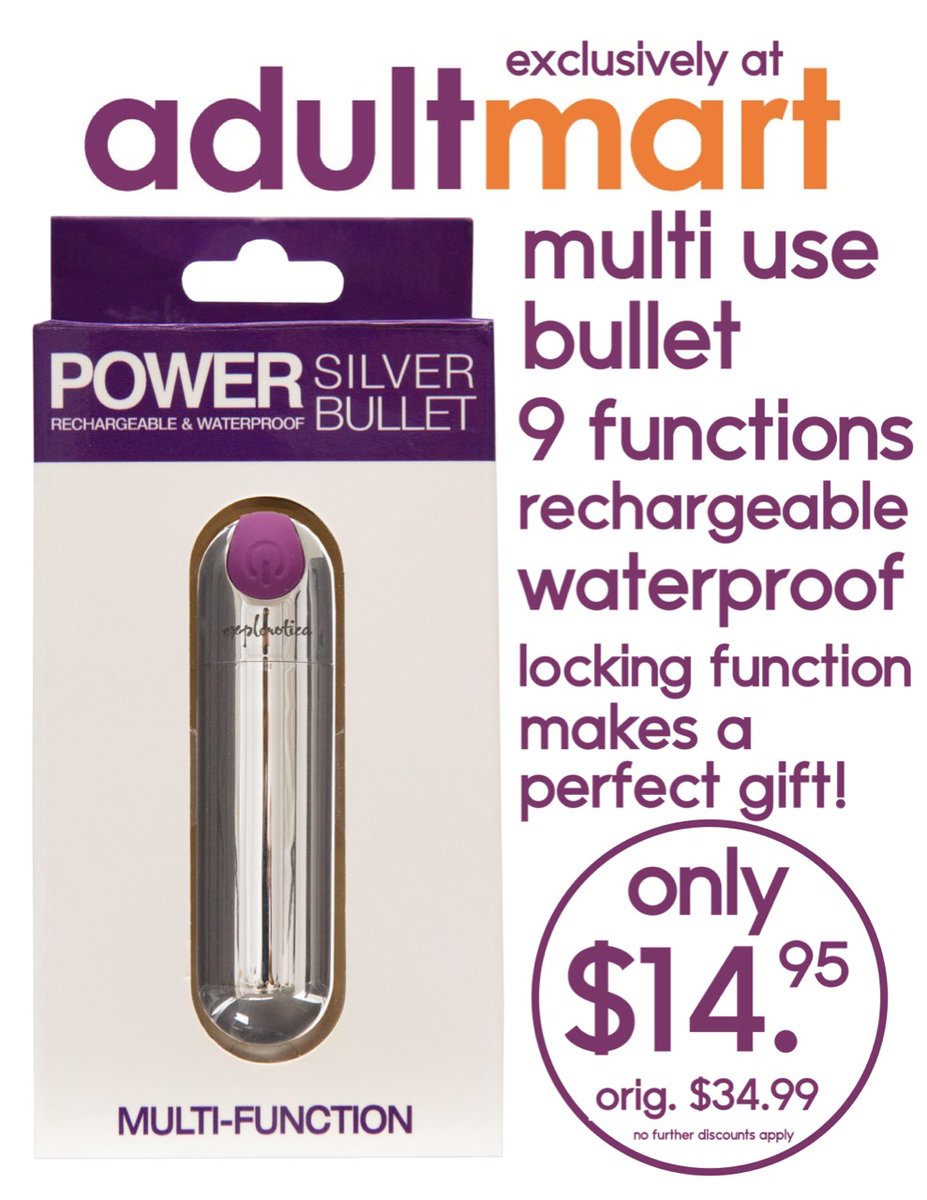 Power Silver Bullet from Explorotica now ONLY $14.95!! Available at all @adultmartstores and adultmart.com