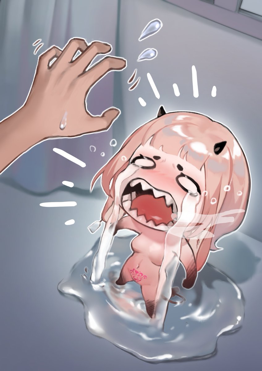 milaguagua's tweet photo. 委託人說這是第三個結局
不曉得Q版會不會有事
畫了顆愛心擋一下
------------------------------
嗚啊啊啊啊
這個月的月績要天窗了，我要被族長罵死了，啊啊啊啊啊.....
看到魅魔哭成這樣，一時之間愣在那裡.... https://t.co/E4dAKHOgzX