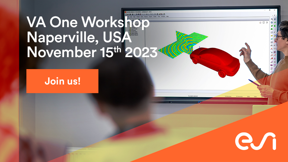 KeysightCAE's tweet photo. ๐ Dive into the World of Noise and Vibration Prediction with VA One! Ready to join our immersive #VAOne Workshop on November 15, 2023?
๐ Location: @NIUlive, Naperville, IL
Check our agenda and secure your spot now: https://t.co/sQmrL7rTur
#VirtualPrototyping #Acoustics #NVH https://t.co/FR7GExjhXr