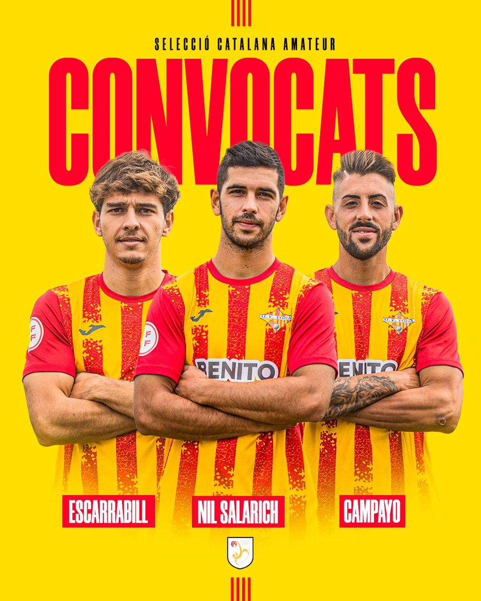 CONVOCATS🔜❤️‍🔥

“Tres jugadors del Tona convocats per la Copa de les Regions de la UEFA”

uetona.cat/tres-jugadors-…

La competició va ser creada l’any 1998, es disputa cada dues temporades i ja porta dotze edicions.

<a href="/gerardbayes63/">Gerard Bayés</a> 🗞️

@alexrpsd 🖌️