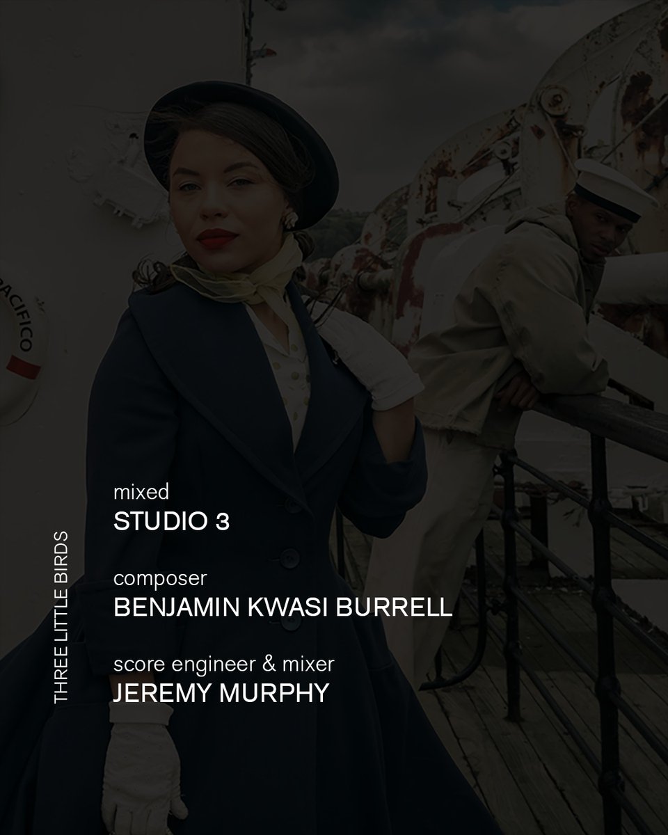 Post-Windrush. ‘Three Little Birds’ follows three women who make the journey from Jamaica to the UK in search of a new life in 1957. 🇯🇲 🇬🇧 Jeremy Murphy recorded and mixed Benjamin Kwasi Burrell’s @benjaminkwasi score. Airing on ITV. #AIRstudios #AIRmanagement