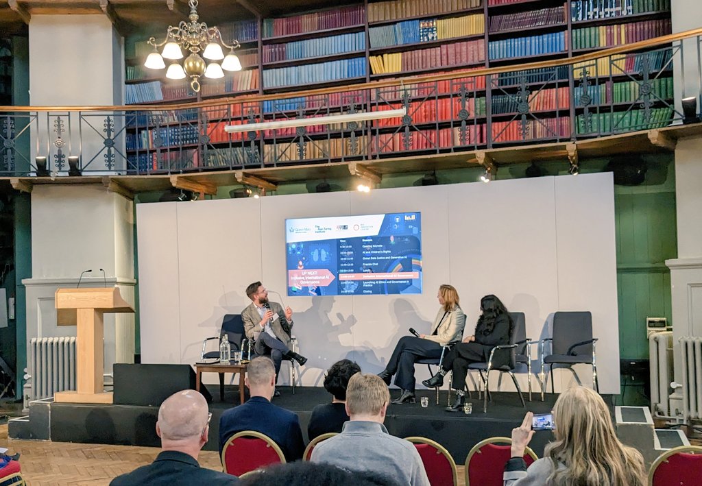 Prof Greg Slabaugh director of <a href="/DERI_QMUL/">Digital Environment Research Institute</a> introduces <a href="/FlorianOstmann/">Florian Ostmann</a> to lead the panel on the #AIGovernance standards and evaluation models - <a href="/QMUL/">Queen Mary University of London</a> event co-organised with <a href="/TuringPubPol/">Turing Public Policy</a> as part of the #AISummit