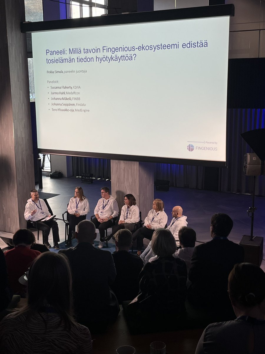 The panelists reflected: "You can get data from Finland that is not available anywhere else in the world: the quality of the data is good, and similar data pools are not accessible elsewhere. The data is also deep and rich, not just qualitative.” #fingenious #rwe