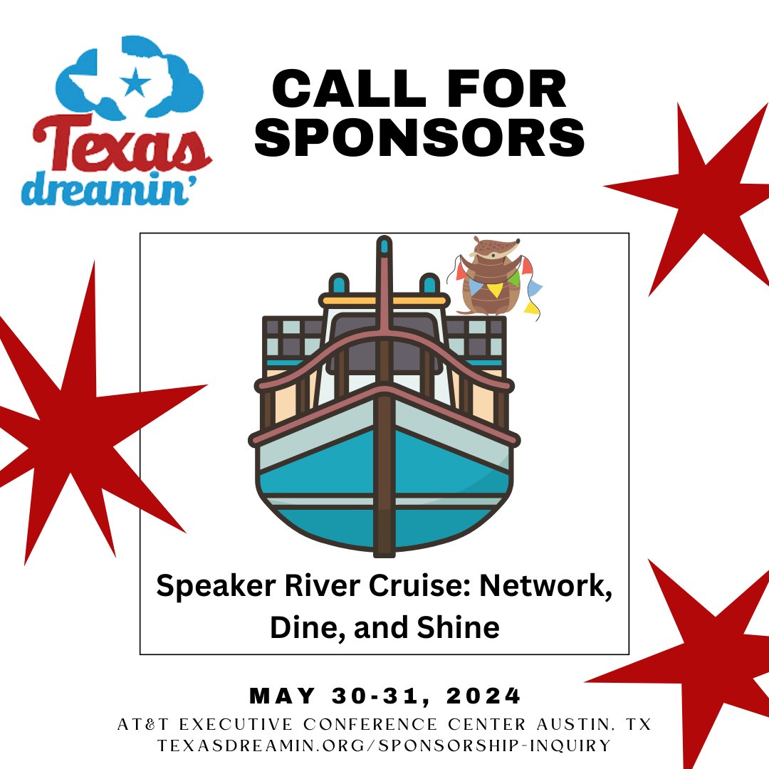 Texas_Dreamin's tweet photo. ⛴️ Set sail with success! As the exclusive Speaker River Cruise sponsor at #TXD24, you'll network with top Salesforce pros in a unique, captivating setting. Only 1 spot – seize it now! https://t.co/T8dRqZDRub https://t.co/h3PAtqbJ7K