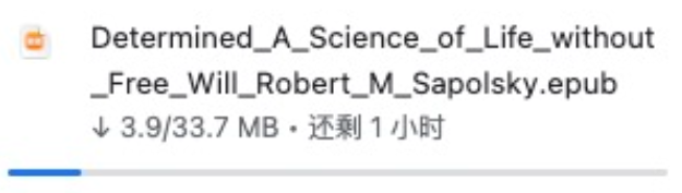vista8's tweet photo. 今天听万维钢解读萨博斯基的《注定》，用一本书来论证为什么人没有自由意志。

他甚至觉得这本书对人类社会的长期影响将超过GPT4发布。

打开“安娜的档案”居然没搜到。https://t.co/pvb6kLwL0p

发挥传统SEO技巧，在一堆假链中，翻到一个俄罗斯社交网站分享的文件。希望是真的，下载速度实在太慢了。 https://t.co/HtjRRBjhCS