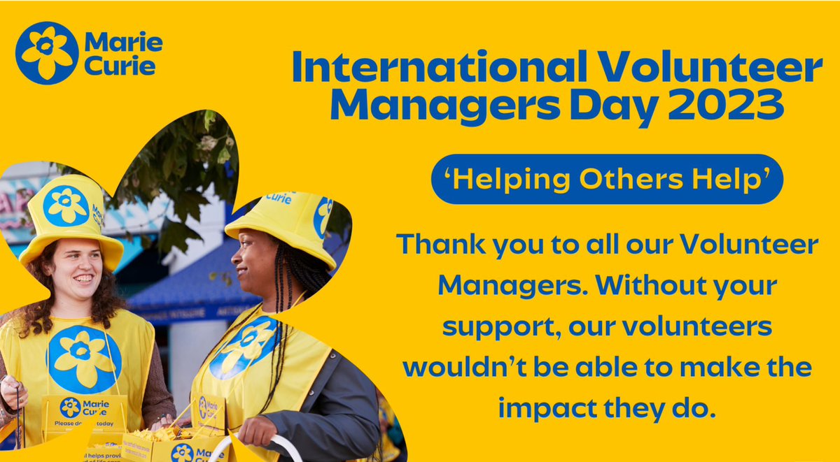 Today, we’re celebrating International Volunteer Managers Day early with a series of workshops and new resources for our 300+ Volunteer Managers! 

We recognise <a href="/mariecurieuk/">Marie Curie</a> that without their support, our volunteers simply wouldn’t be able to make the impact they do💛 #IVMDAY23