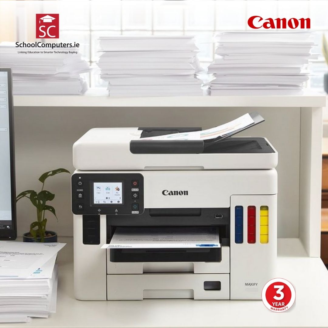 SchoolComp_ie's tweet image. Smart, Productive, Low-Cost Printing is here! 🖨️ Canon MegaTank printers are your solution for quality results at an affordable price. Experience user-friendly features, huge page yields, effortless connectivity, and high-quality, low-cost printing. 

#PrintingSolutions #MegaTank