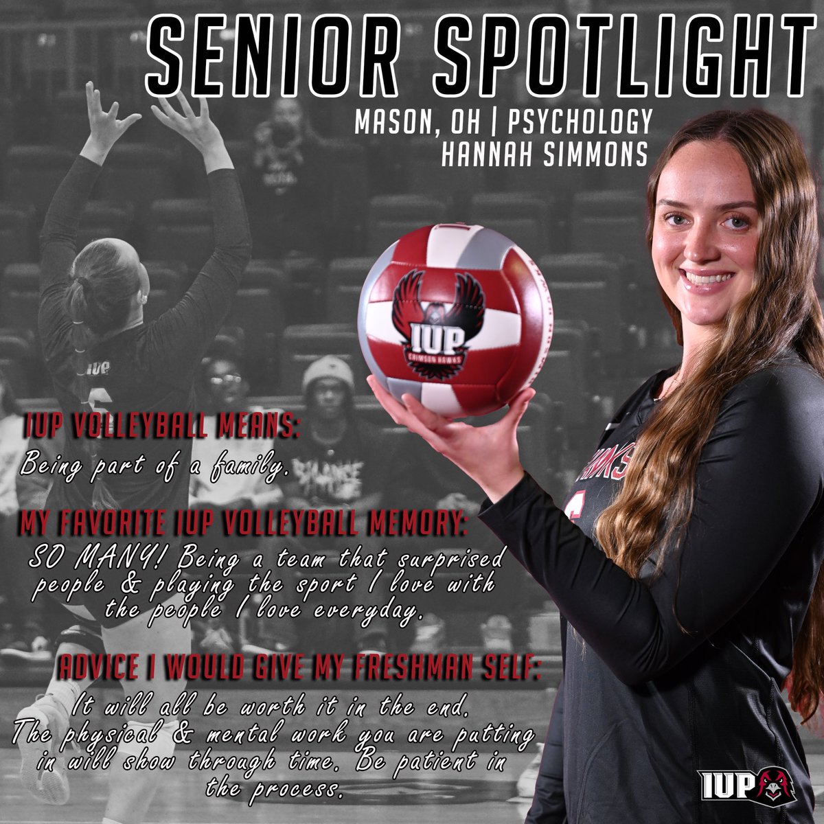 🌟𝓢𝓮𝓷𝓲𝓸𝓻 𝓢𝓹𝓸𝓽𝓵𝓲𝓰𝓱𝓽 🌟 

Make sure you come out Friday night and support our 8 amazing seniors! 
⏰ 6:00 PM
vs. Edinboro
📍KCAC

*Senior recognition after the match

#TalonsUp #VolleyHawks