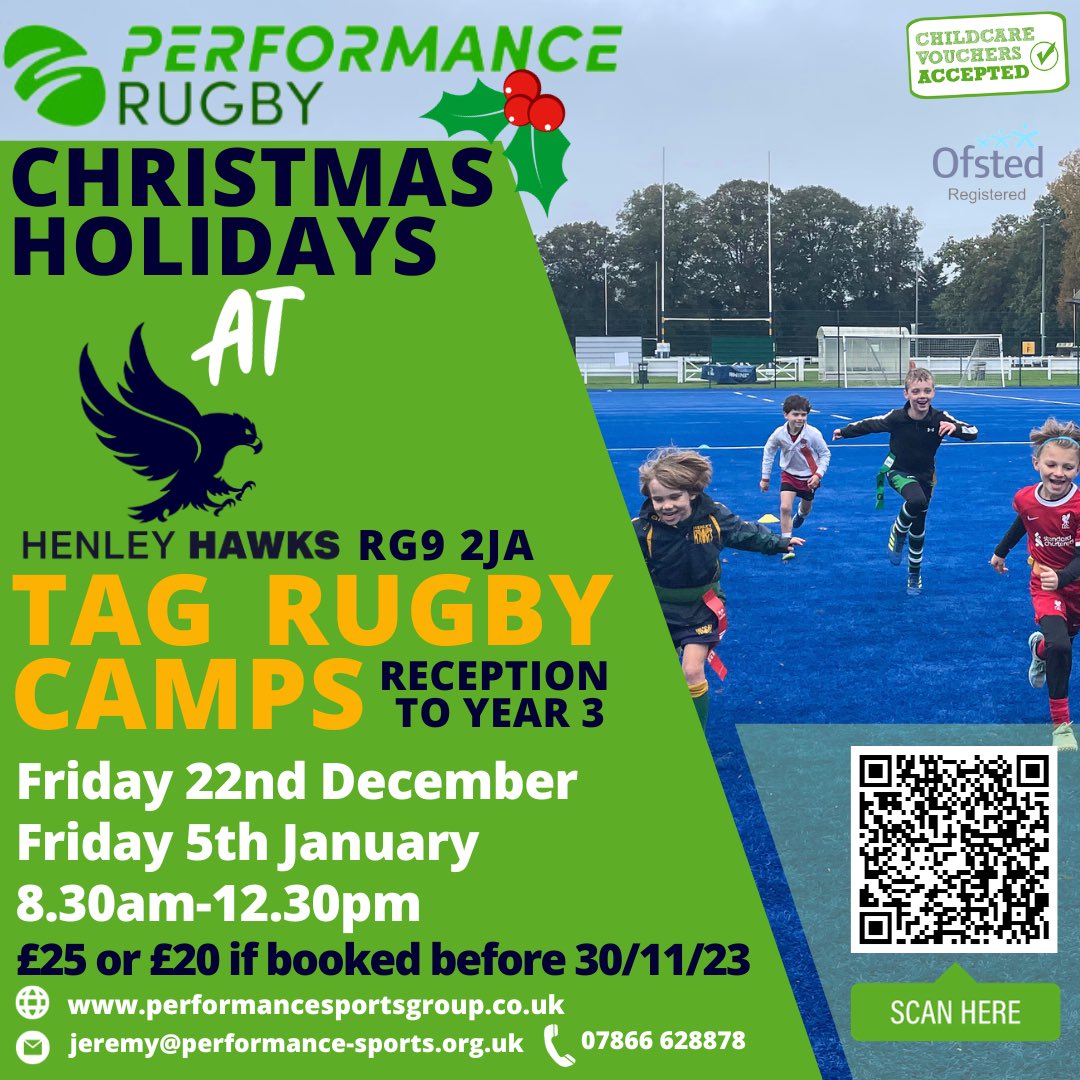 Performance Sports Group (@psgroup2018) on Twitter photo We’ve teamed up with <a href="/HenleyHawks/">Henley Hawks Rugby</a> to bring you TWO Tag Rugby camps - perfect for our younger cohort with a morning of tag rugby skills and games.
Head to our Calendar to book!
performancesportsgroup.co.uk/calendar-event…
#rdguk #berkshire #oxfordshire #henley #rugby #tagrugby #rugbycamp We’ve teamed up with <a href="/HenleyHawks/">Henley Hawks Rugby</a> to bring you TWO Tag Rugby camps - perfect for our younger cohort with a morning of tag rugby skills and games.
Head to our Calendar to book!
performancesportsgroup.co.uk/calendar-event…
#rdguk #berkshire #oxfordshire #henley #rugby #tagrugby #rugbycamp