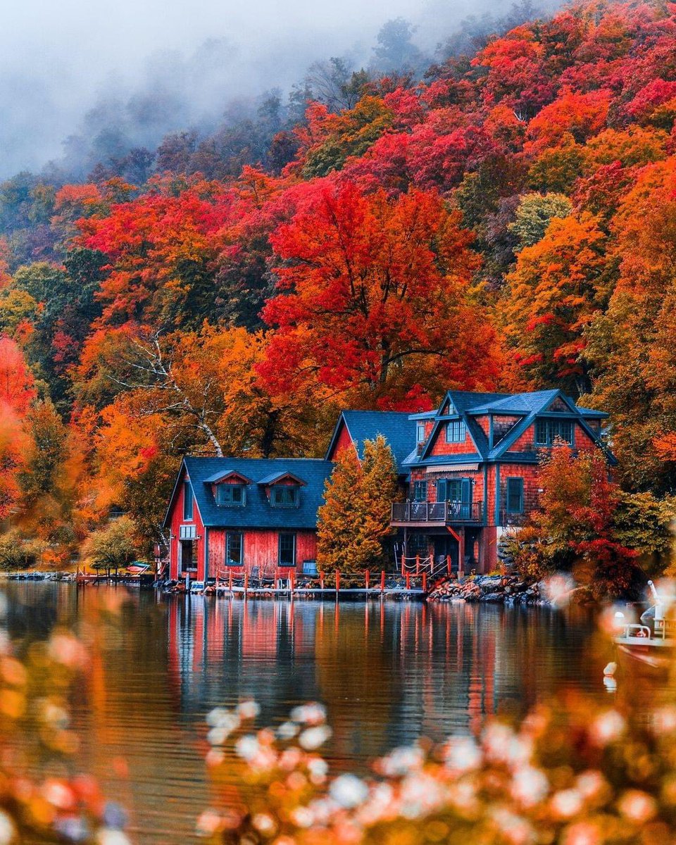 travelersdy's tweet photo. Fall in Vermont, USA 🇺🇸 

When is the best time to see foliage in Vermont?
September through mid October is the most popular time to visit Vermont during Fall foliage🍁, but peak foliage depends on the year! Based on rainfall, average temperatures and whether wet and hot or cool summer are all factors that affect when peak foliage happens and how vivid and bright it is. Usually peak foliage happens during the end of September-mid October. Some years truly pop and display epic mountain scapes and scenic views, it is always wonderful and gorgeous in Vermont in the fall, including the weather. 
📸 jayroyusa|IG