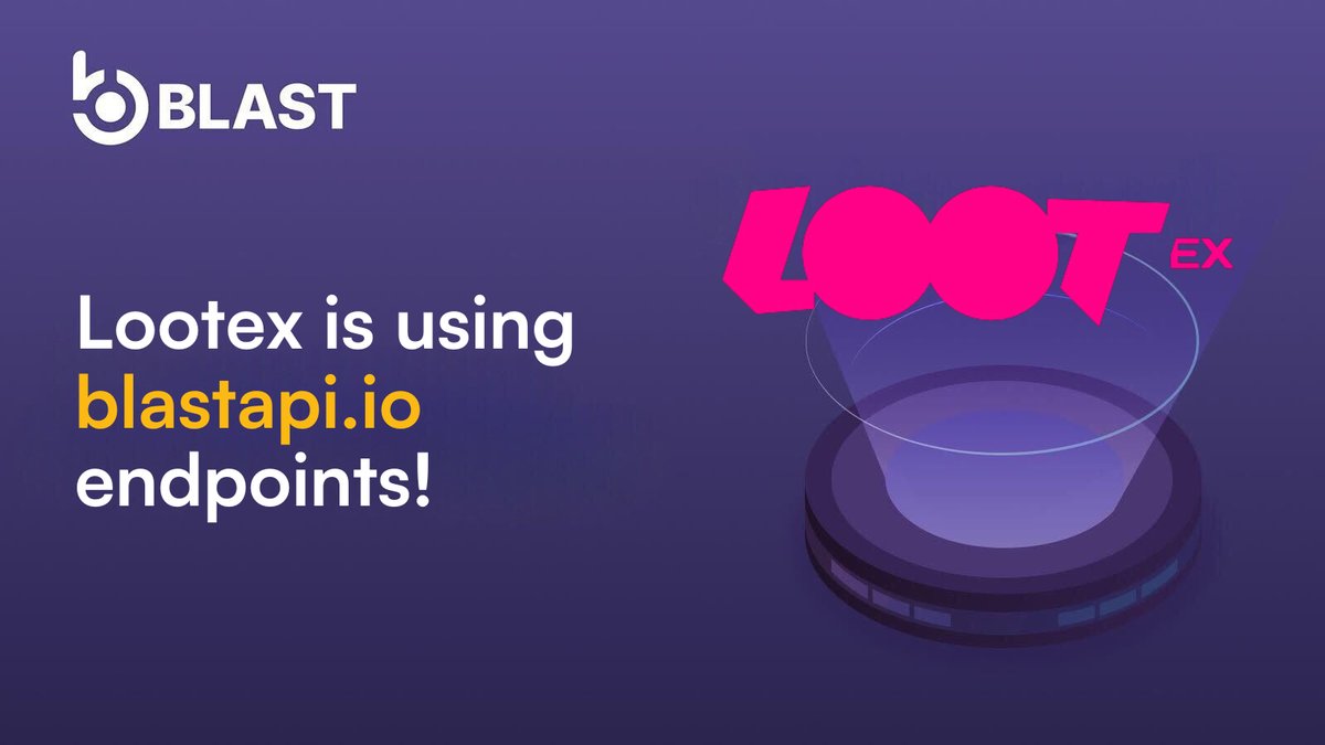 BlastAPI's tweet photo. 👾 @LootexIO joins the lineup of dApps powered by Blast infrastructure!

Explore, trade and share your gaming experiences with the community while gearing up for the Metaverse with Lootex!

👇 https://t.co/jnQnksfBkw