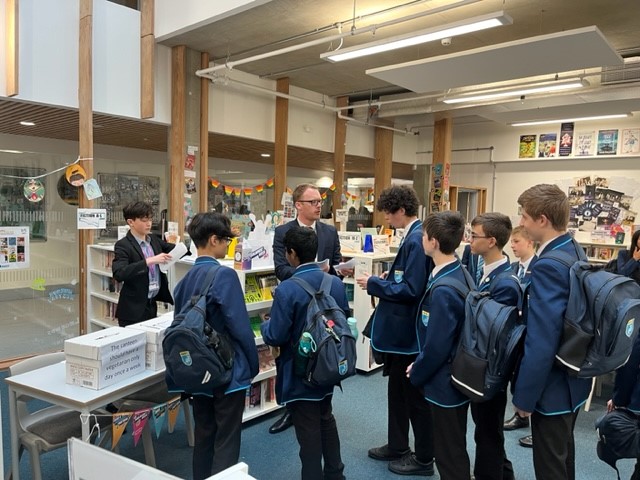 HASULibrary's tweet photo. Pupils were eager to cast their votes today in celebration of #UKParlimentWeek @HarrisSutton1 https://t.co/DAxMqNhAzC