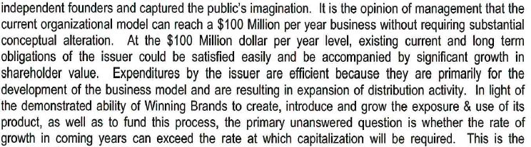 Actionteam2Team's tweet photo. @TruthToPower23 @Bumblebees12346 @SamKnows7 Hello
Did you read this crazy projection where Eric stated WNBD could do 100 million per year bus ? No you have not been here as long as some. Why don't you inform yourself instead of misleading like Eric does. There's more like recent July 2022 or he said GT 50 mil in 5 yrs. https://t.co/bOvoeI6TKU