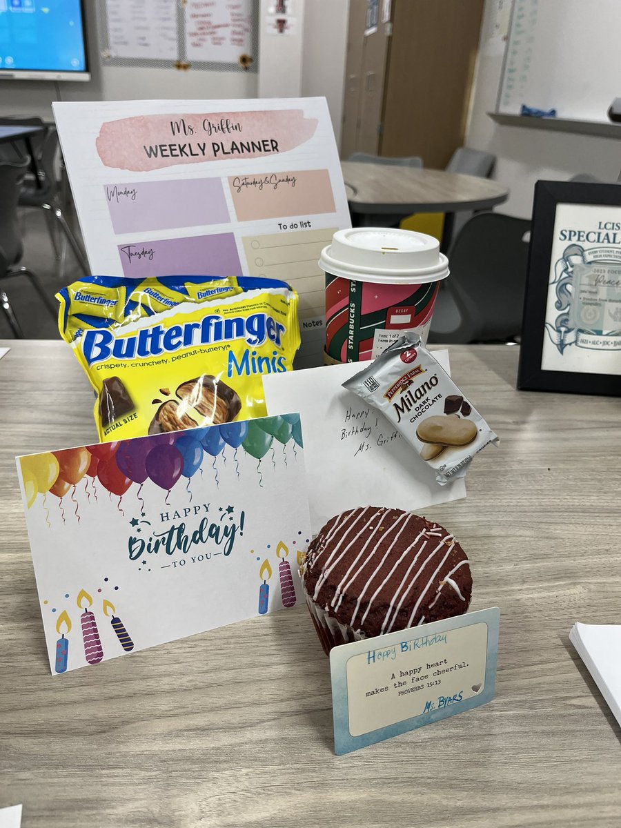 Thank you all for the great birthday gifts. Everyone at Special Sites is AMAZING! Thank you all. #SpecialSitesSuccess #1621Place #BeTheOneLCISD #BestKeptSecretinLCISD