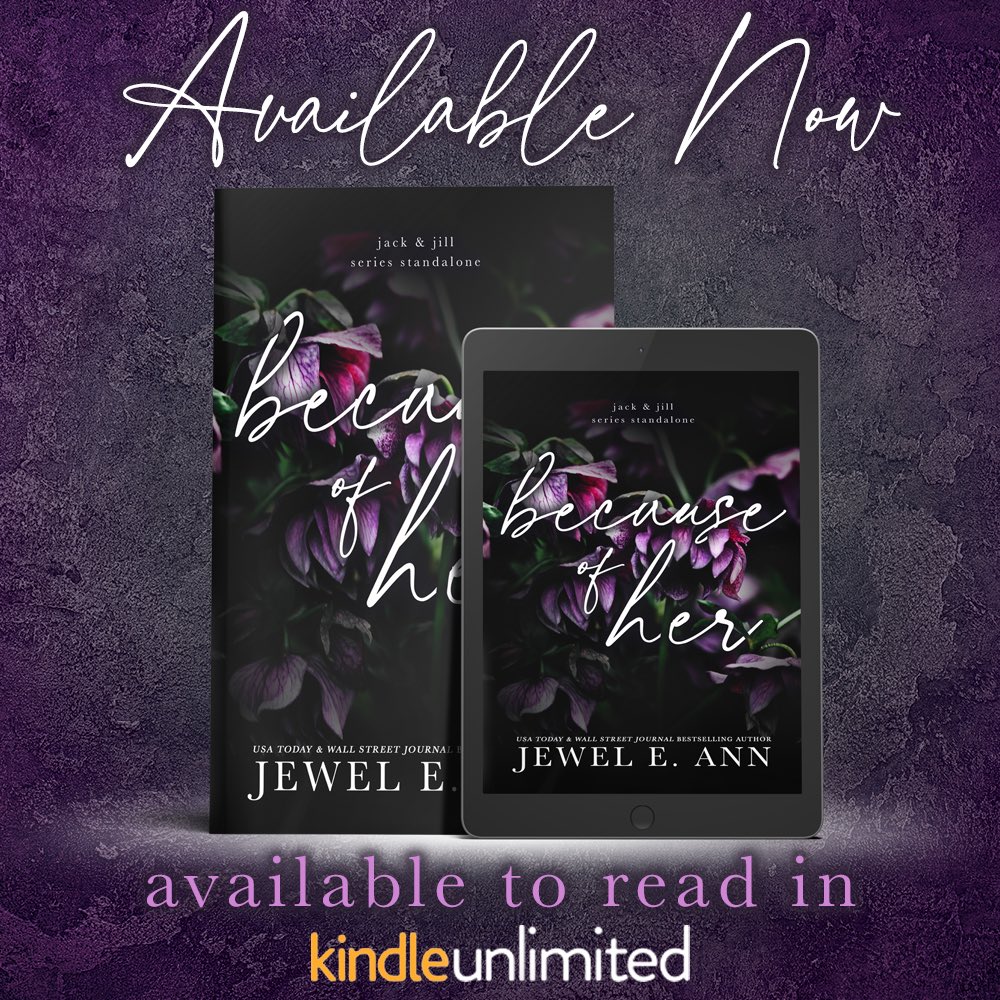 Because of Her by @JewelE_Ann is now LIVE!

Download today or read for FREE with #kindleunlimited 
books2read.com/u/m2EEER

#jeweleann #jackandjillseries #BecauseofHer #AgeGap #ForcedProximity #GrumpySunshine #NeighborstoLovers #SingleDad #TorturedLead @valentine_pr_