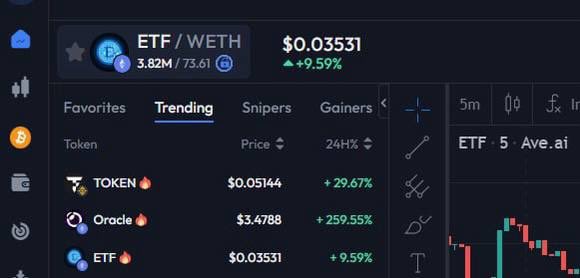 etf_token's tweet image. We are now trending on @dexview and Avedex!

We will keep on trending🚀

$ETF #ETF #altcoin $BTC #Bitcoin #crypto #cryptocurrency #trading #Blockchain #Core #Elon #ETH #bullrun #staking #ETH #ETHEREUM #launch #ETFLAUNCH