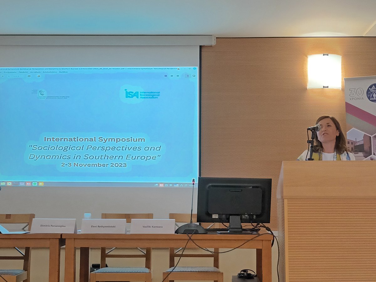 FES_Sociologia's tweet photo. En la inauguración participan Joanna Tsiganou, President Hellenic Sociological Society, Mara Nicolaidou, Rector of @harokopio_, Vassiliki Georgiadou, President National Centre for Social Research (EKKE) y @FerroLigia, President @ESA_Sociology

✅Programa: https://t.co/6JdXQ72KsT https://t.co/HGTAUWEt0x