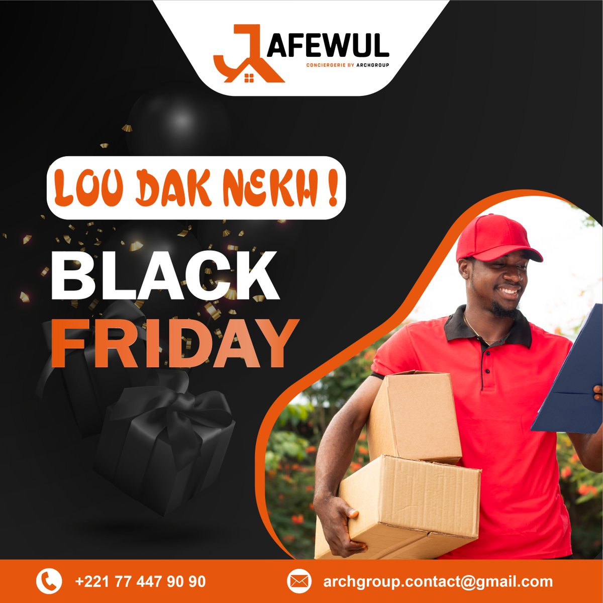 jafe_wul's tweet photo. 𝗣𝗿𝗲́𝗽𝗮𝗿𝗲𝘇-𝘃𝗼𝘂𝘀 𝗮̀ 𝗳𝗮𝗶𝗿𝗲 𝗱𝗲𝘀 𝗳𝗼𝗹𝗶𝗲𝘀 !🥳🥳🥳
Le Black Friday Jafewul arrive bientôt, et il promet d'être exceptionnel.
Restez connectés pour en savoir plus !
𝗝𝗮𝗳𝗲𝘄𝘂𝗹, 𝗟𝗼𝘂 𝗱𝗮𝗸 𝗻𝗲𝗸𝗵 !!!!!!
#jafewul #archgroup #blackfriday #dakar #sénegal https://t.co/i1Q11krOGq