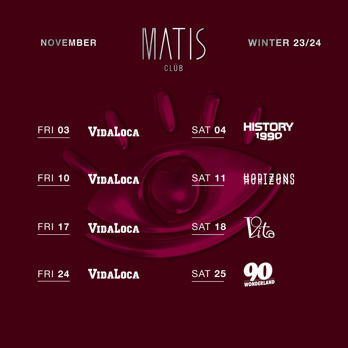 AngeliPierre's tweet photo. Discoteca Matis Bologna
Il programma di Novembre
Info e prenotazione ticket, tavolo, cena od hotel convenzionato al 339-4339511 Lino Del Bianco https://t.co/q1pun2yPpt
#90wonderland
#dance
#sethtroxler
#vidaloca
#matisclub
#matisbologna
#bologna
#techno
#pop
#novembre
#reggaeton https://t.co/dIgwTVY9i1