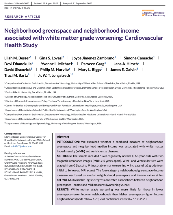 DDisparitiesPIA's tweet photo. PIA member and co-chair of our Structural+ Social Determinants of Health Work Group, @lilahbesser's latest publication is making waves! @ISTAART @univmiami  Media coverage in comments!! https://t.co/r95jSEaZ1R https://t.co/6sDjrBlLQ4