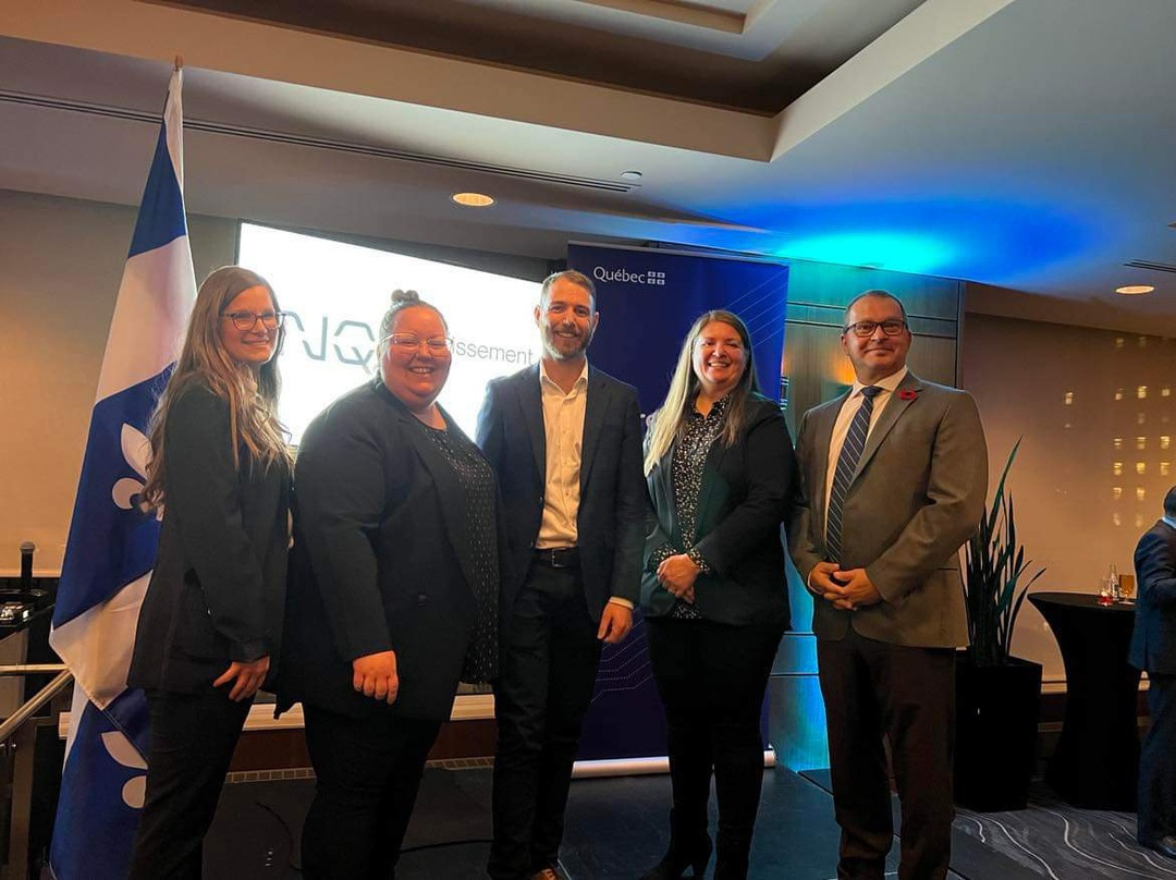 SDBJames's tweet photo. C’est hier qu’a été annoncé officiellement le lancement de NQ Investissement minier. Notre ministre responsable, Madame Maïté Blanchette Vézina, en a fait l’annonce dans le cadre du Congrès Xplor 2023 de l'AEMQ. Consultez le communiqué : https://t.co/BH1YyjAXk2 https://t.co/UfK2YhI2XC