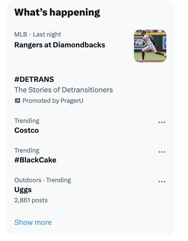 OK, this might be it for me on this site: an ad for some hateful anti-trans stuff that I can't hide or decline. Yikes.