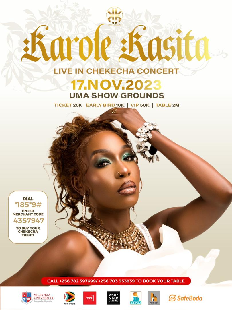 shalifb13's tweet photo. 17th November Karole kasita will be #LIVEINCHEKECHACONCERT at UMA show grounds lugogo ffena tubeeeyo. https://t.co/Y7P2RcvWgO