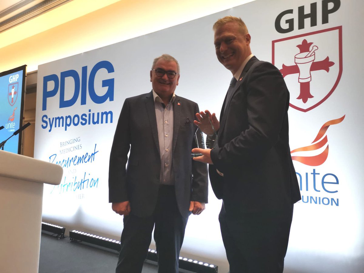 LipanovicD's tweet photo. For the first time, the @GHPPharmacy award has gone to a company.
Colin Richman, director of Rx-Info receives the 2023 David Samways award for outstanding contributions to the pharmacy procurement sector.
https://t.co/F5bpsuZCEK
#PDIG
@PJOnline_News https://t.co/jajys7ZA5Q
