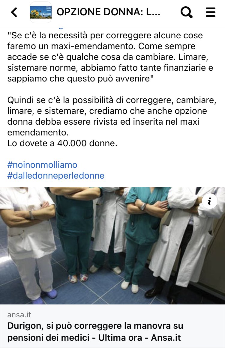armani_silvia's tweet photo. #opzionedonna @ClaudioDurigon @MEF_GOV @matteosalvinimi @Montecitorio @GiorgiaMeloni @CalderoneMarina ci siamo anche noi #stessirequisiti validi fino al 2021 attendiamo con ansia https://t.co/4Ko7OThba6