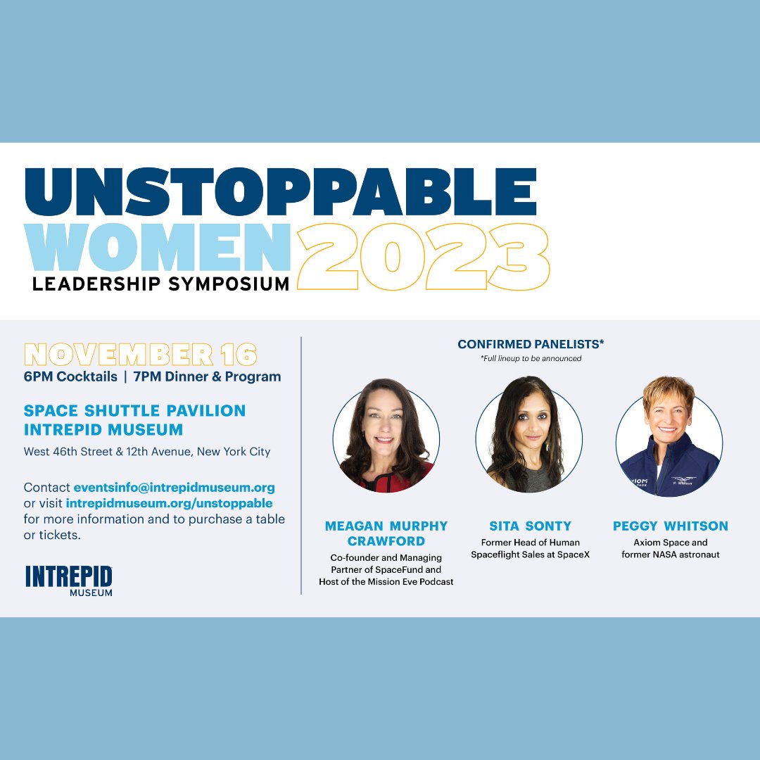 SpaceFund (@spacefundinc) on Twitter photo Become unstoppable like Charlie's Angels!
Join <a href="/MeaganMCrawford/">Meagan Murphy Crawford</a> at the <a href="/IntrepidMuseum/">Intrepid Museum</a>'s Unstoppable Women Leadership Symposium.
Get your tickets now and unleash your inner angel!
is.gd/NNipw2
#UnstoppableWomen #Space Become unstoppable like Charlie's Angels!
Join <a href="/MeaganMCrawford/">Meagan Murphy Crawford</a> at the <a href="/IntrepidMuseum/">Intrepid Museum</a>'s Unstoppable Women Leadership Symposium.
Get your tickets now and unleash your inner angel!
is.gd/NNipw2
#UnstoppableWomen #Space