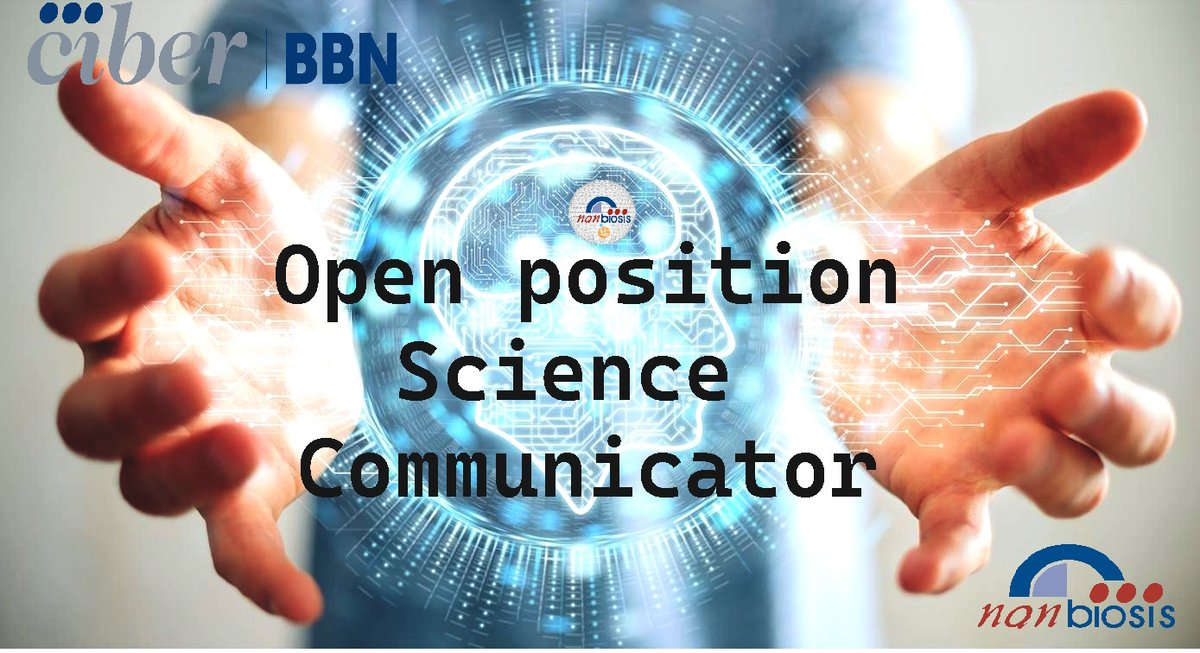 Nanbiosis's tweet image. #Openposition for #ScienceCommunicator for @Nanbiosis in Valencia
🗓️ 16/11/2023 
Are you a Scientist and a passionate Communicator eager to develop your own ideas and strategy?
This is your #joboffer
👉bit.ly/47h9xsm👈
#ICTSNews #ScienceCommunication Matter!
