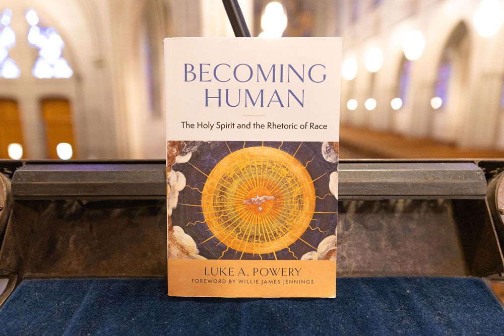 DukeChapel's tweet photo. Dean @LukeAPowery’s book "Becoming Human" has been named the 2023 Book of the Year by the Religious Communication Association @ReligiousCommu1. Dean Powery will speak in a panel discussion about the book at RCA’s conference on Nov. 15 in Washington, D.C. https://t.co/P4DTCA5Hxw https://t.co/tpXInlk1B6