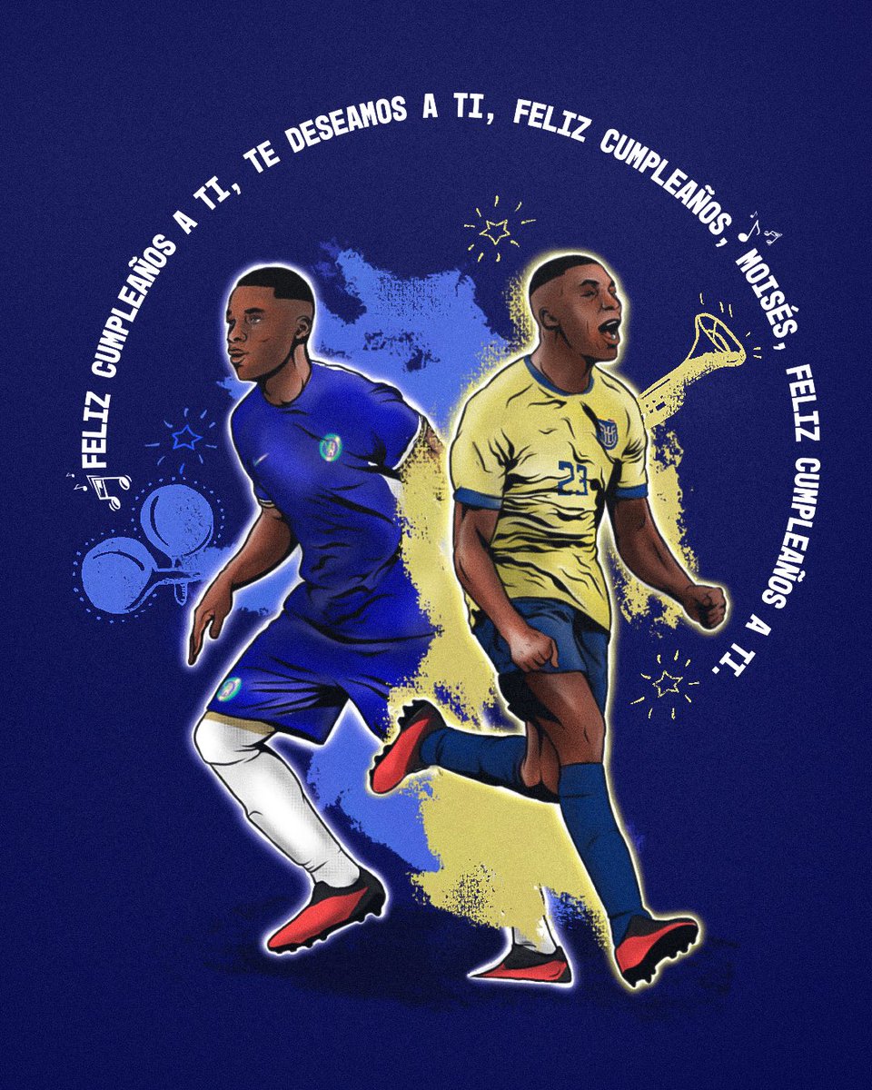 ChelseaFC_Sp's tweet photo. ¡Pilas, hoy cumple 22 otoños Niño Moi! Denle amor. 💙🇪🇨

¡Muchas felicidades, @MoisesCaicedo55! 🥳 https://t.co/v2tTgKVxi7