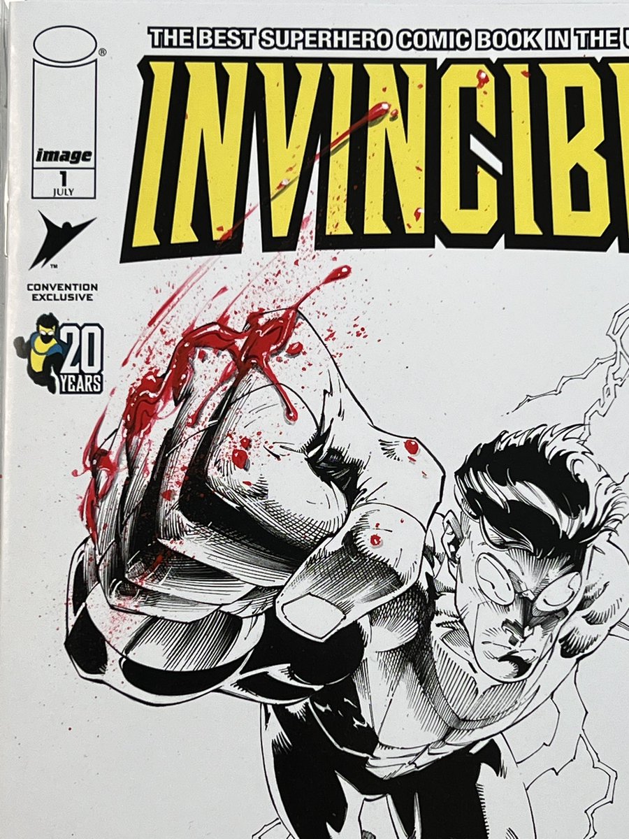Bloody knuckles - Hand embellished SDCC exclusive #invincible variant cover. 

Medium: acrylic paint. 

Be sure to sign up for our newsletter for art drop notifications. 
#invincible #skyboundcomics #remark #originalart #collectibles
