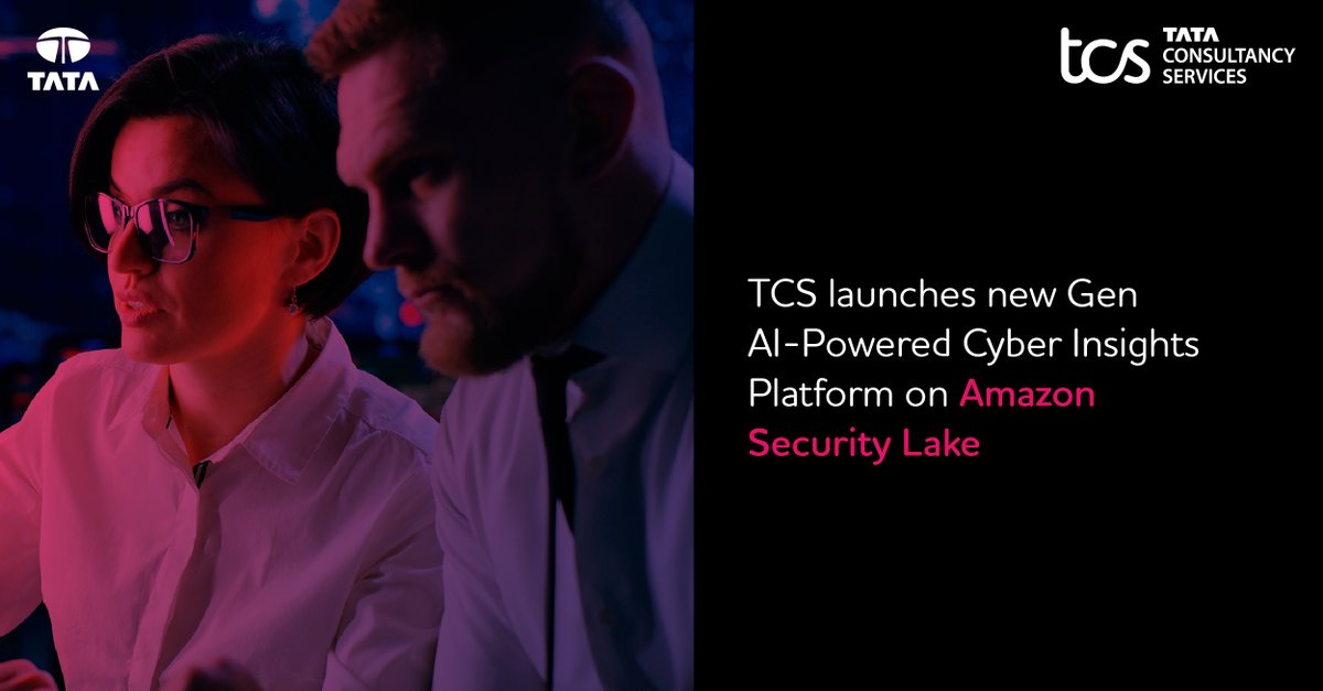 TCS AI & Advanced Tech (@tcsdigitaltech) on Twitter photo We are pleased to announce the launch of TCS' new #gen-AI powered #Cyber Insights platform on #Amazon #Security Lake to help customers enhance their cyber security and compliance. Learn more: bit.ly/3QgBcTA #YourCloudYourJourney <a href="/AWS_Partners/">AWS Partner Network</a> We are pleased to announce the launch of TCS' new #gen-AI powered #Cyber Insights platform on #Amazon #Security Lake to help customers enhance their cyber security and compliance. Learn more: bit.ly/3QgBcTA #YourCloudYourJourney <a href="/AWS_Partners/">AWS Partner Network</a>