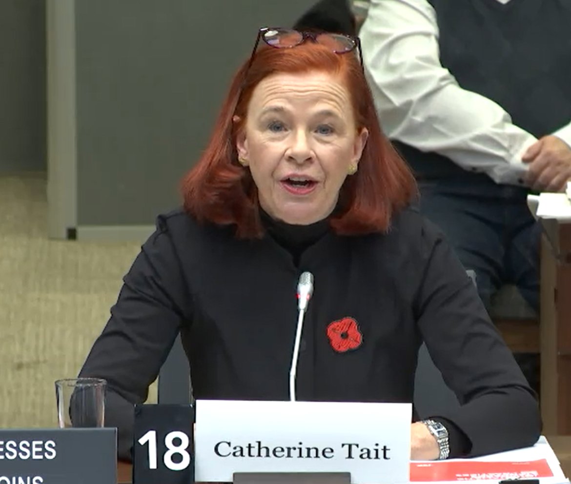 Catherine Tait 'Our funding is not 100% government... our budget is 1.8B dollars.  The balance is 400M in earned revenue from advertising and subscription'

Someone needs to ask how much of that advertising revenue is Government of Canada advertising

#CHPC