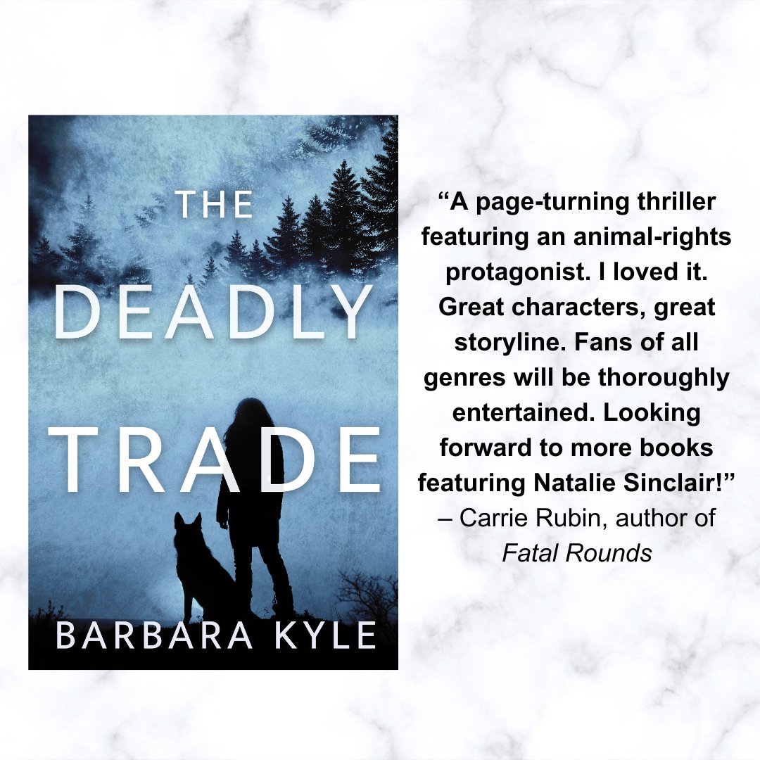Delighted by <a href="/carrie_rubin/">Carrie Rubin</a>'s review of The Deadly Trade. I'm grateful that so many readers have been moved by its animal rights activist heroine. #thrillerbooks #AnimalRights