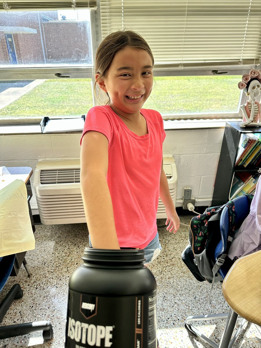 Third graders used their knowledge of the physical properties of matter to describe mystery objects last week! This friend was surprised by the squishy and cold item in this tub!