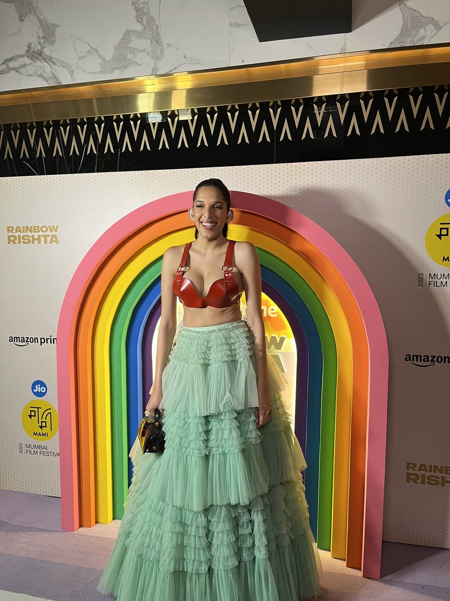 PrimeVideoIN's tweet photo. just #TrinTrin glowing on the 🌈 carpet
#RainbowRishtaOnPrime https://t.co/P7yo9HxrsQ