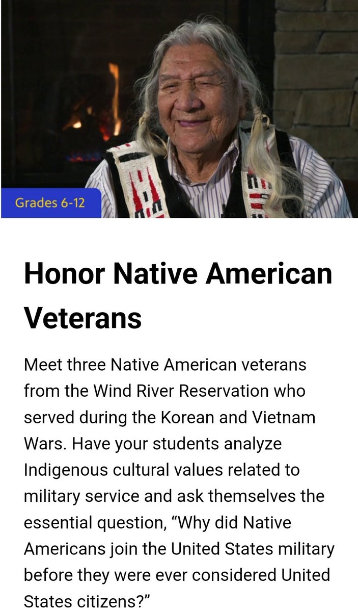 It's #NativeAmericanHeritageMonth and #VeteransDay is coming up. Fight #IndigenousPeoples invisibility and stereotypes by sharing the stories of #NativeAmerican #veterans. Thanks @PBS.